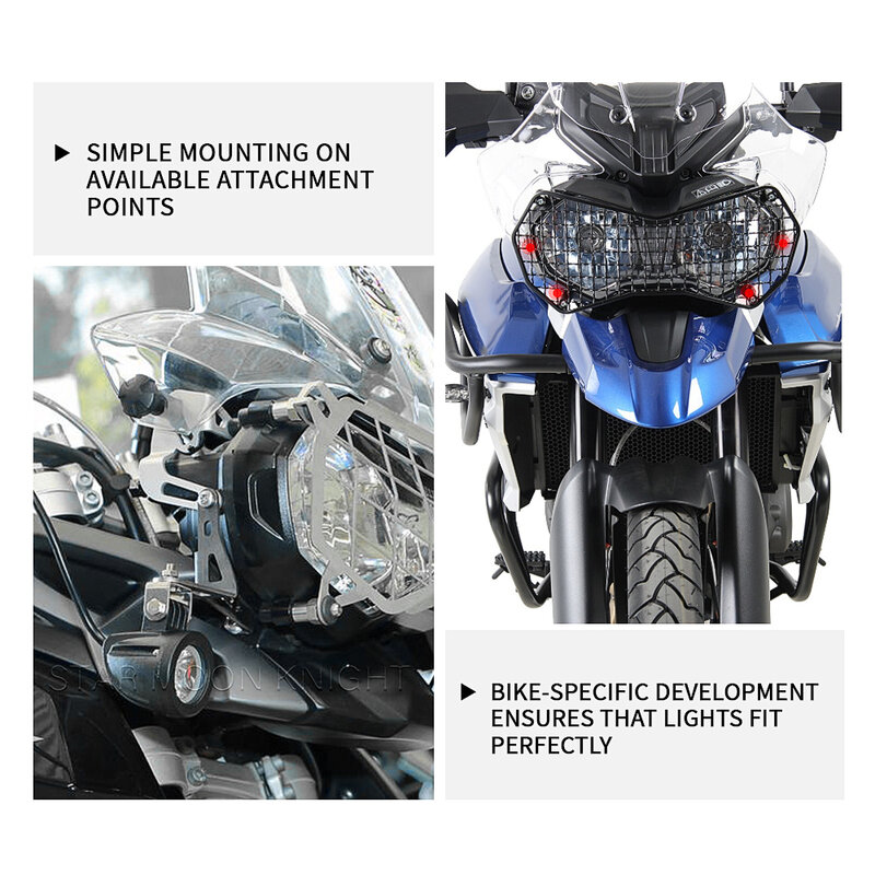 Para tiger800 para tiger 800 xcx xrx 2010 - 2022 motocicleta suportes de montagem de luz auxiliar lâmpada de condução spotlight titular