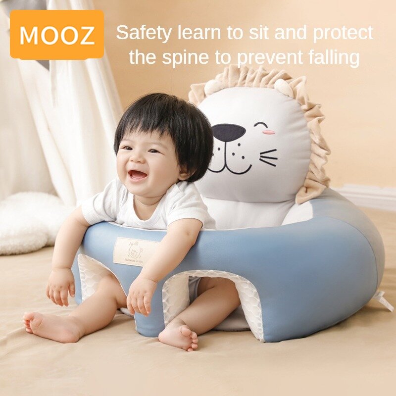 MOOZ sarung Sofa bayi baru lahir, penutup Sofa bayi kartun lucu, sarung kursi makan anak, sarung Sofa kulit bayi CCP012