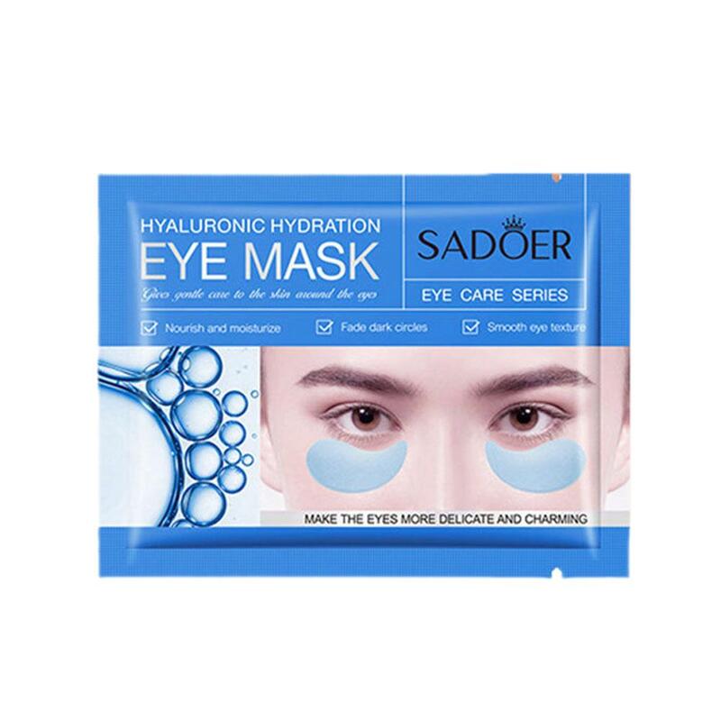 Anti-aging collagen eye mask, máscara de cristal hidratante, anti-rugas, cuidados com a pele, novo, 1 par, f7c5