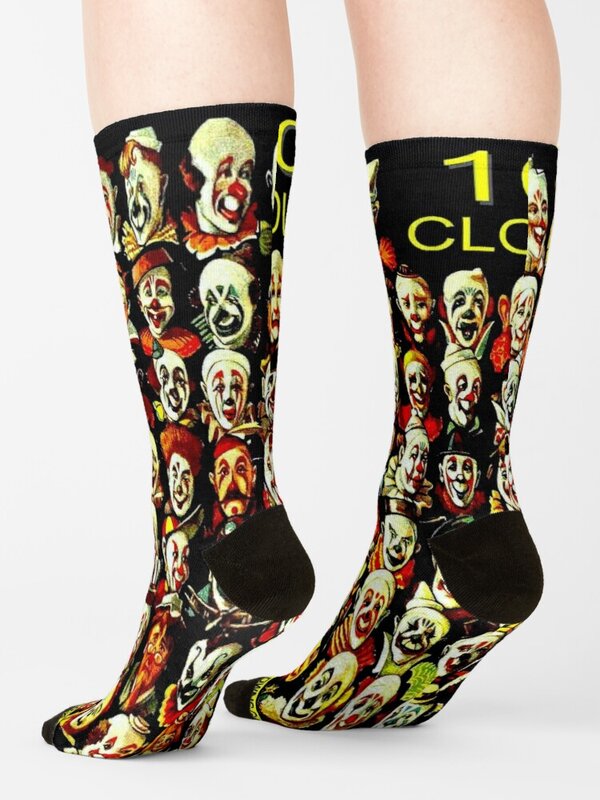 Clown Kongress; Vintage Zirkus Werbung Druck Socken Winter Socken Frauen