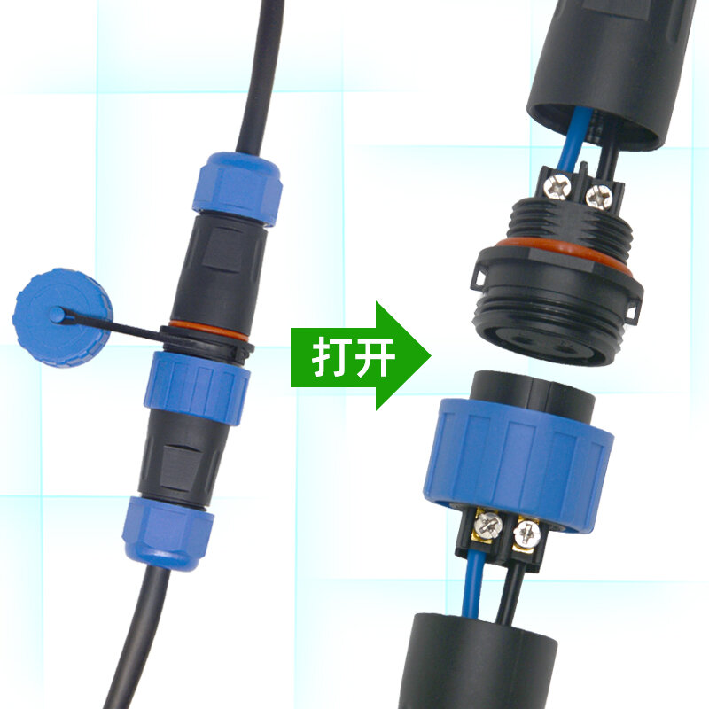 Impermeável Cable Connector, Aviação Plug Socket, Não Welding, 2 3 4 Pin, Panel Mount Wire, Conector macho e fêmea, LD16, IP68