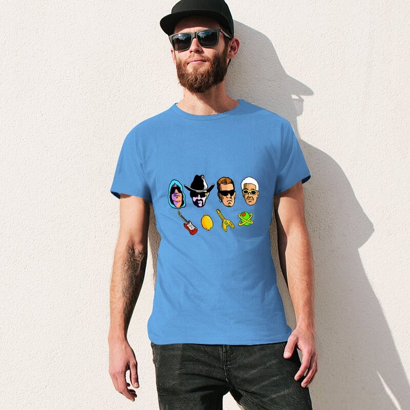 U2 Popmart T-Shirt hitam anime pakaian pria grafis T-Shirt pack