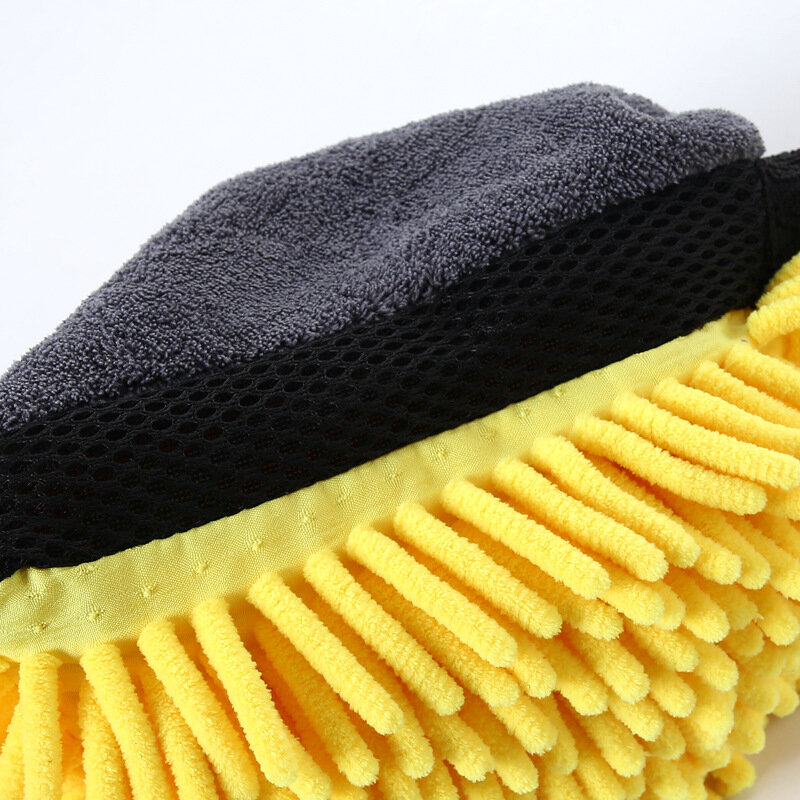 ล้างรถถุงมือ Coral Mitt Soft Anti-Scratch สำหรับล้างรถหนาถุงมือทำความสะอาดรถ Wax Detailing แปรง