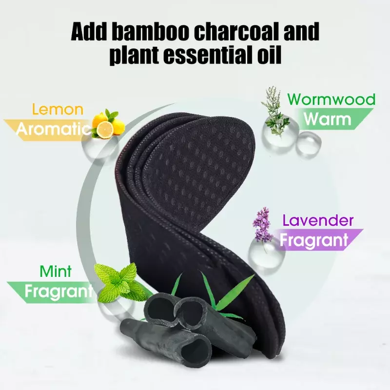 Plantillas de carbón de bambú para hombres, desodorante de plantas de verano, antibacteriano, deportivo, absorbe el sudor, accesorios transpirables