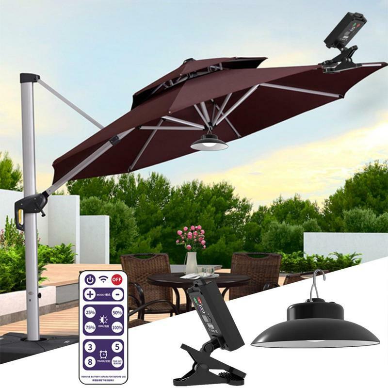 Umbrella Lights Solar Powered Clip-On LED Umbrella Pole Light LED Umbrella Patio Light For Beach Tent Garden Party Decoration