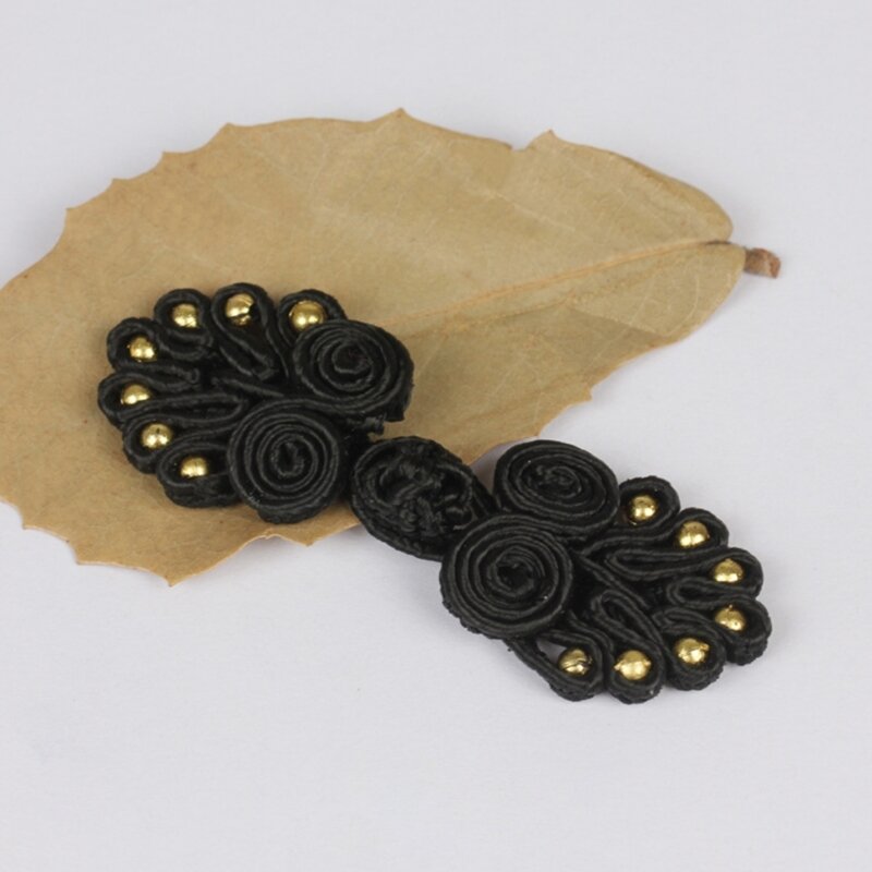Chinês cheongsam fivela tradicional nó prendedor sete contas botões nó diy artesanato roupas acessório decorativo x4yc