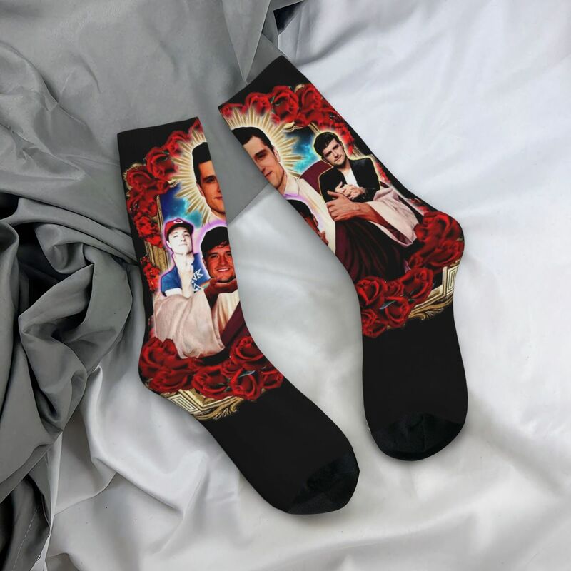 Happy Funny Men's Socks Harajuku Retro Josh Hutcherson Sock Graphic Women's Socks Spring Summer Autumn Winter