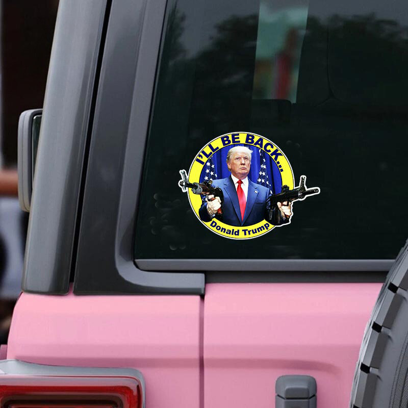 Donal Trump bagasi kreatif stiker mobil Anti Trump, stiker Decal jendela mobil, cetakan kustom perbaikan Bumper kepribadian