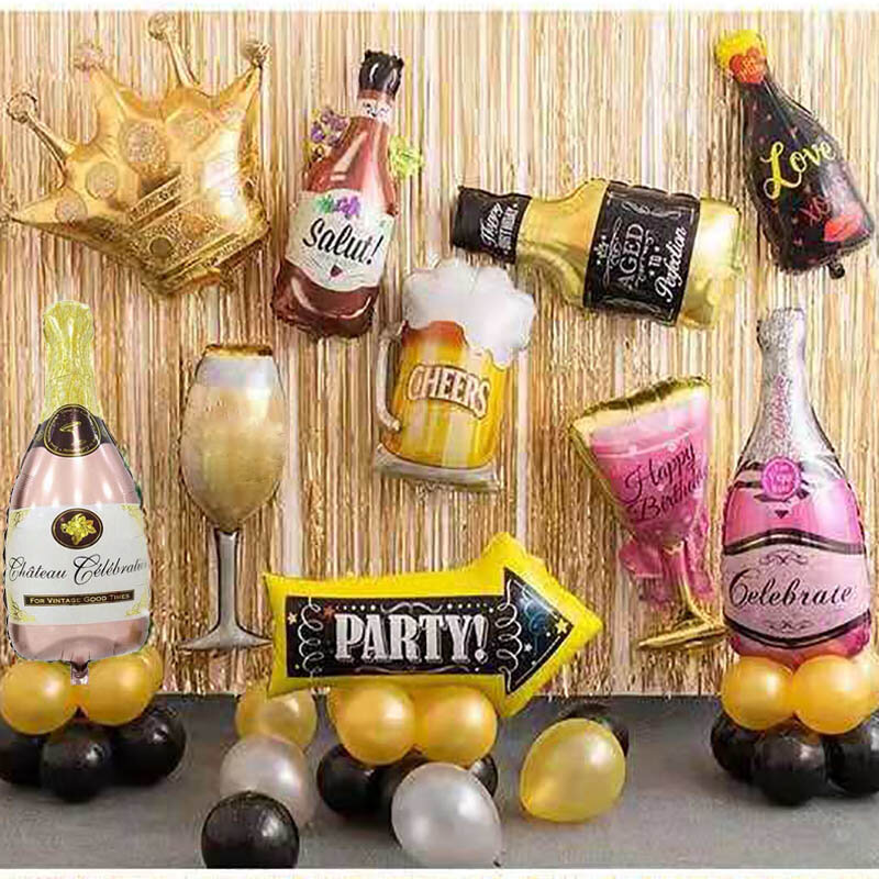 Balões de festa de ouro rosado, decoração de festa, coroa, miss to sra, equipe de noiva, para ser solteiro, decoração de festa