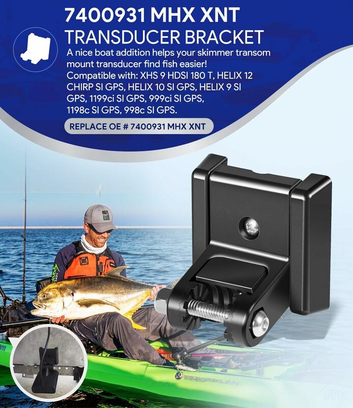 MX 7400931 MHX XNT Transducer Bracket - Transducer Mount for XHS model transducers, Transom Mounting Hardware Kit