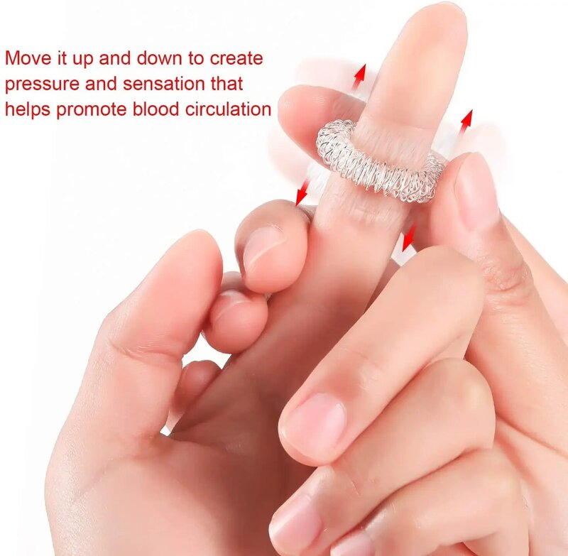 5 pçs spiky sensoriais anéis grandes spikey brinquedos dedo acupressão massagem anéis terapia anel de circulação do dedo adhd