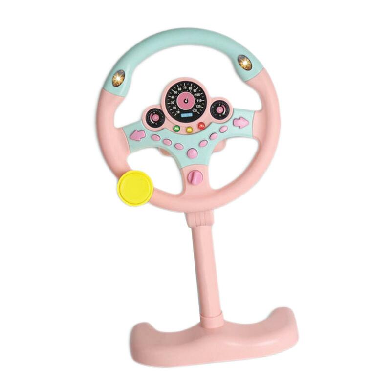 Mainan Mengemudi Anak Laki-laki dan Perempuan, Mainan Roda Kemudi Multifungsi dengan Suara Cahaya Copilot, Hadiah Bayi