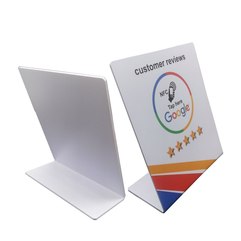 NFC 13.56Mhz Google Review NFC Stand Display Table Display NFC NT/AG215 Card Stand untuk Google Review RFID ISO14443A 504Bytes