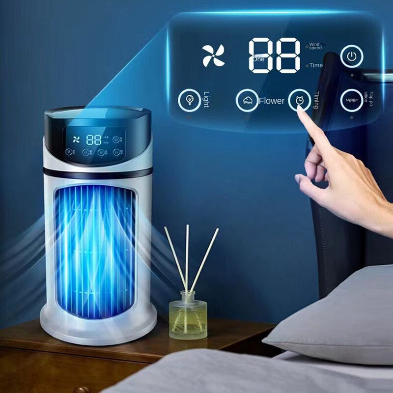 Ar condicionado portátil para casa, Mini refrigerador de ar para escritório, 6 engrenagens