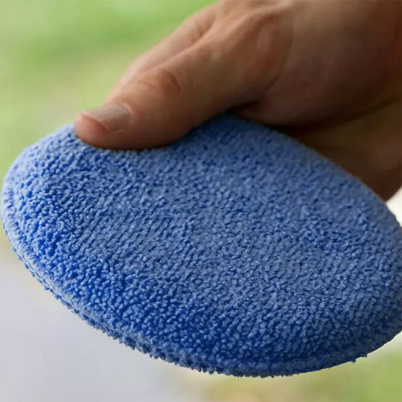 Almohadilla aplicadora de cera para coche, herramienta de limpieza de esponja, portátil, para quitar la cera, aplicador de 24 piezas, espuma lavable de 5 pulgadas