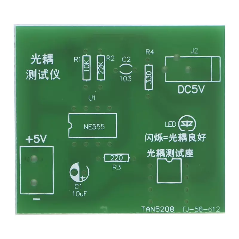 Tester Optocoupler Kit DIY aplikasi 555 papan sirkuit solder pelatihan elektronik perakitan bagian longgar
