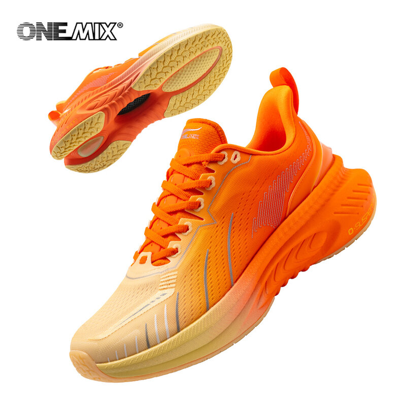 Onemix 2022 Road Running Shoes Shock-Absorbing Thick-Soled Sneakers Athletic Gym Jogging Shoes Wear-Resistant Training Shoes