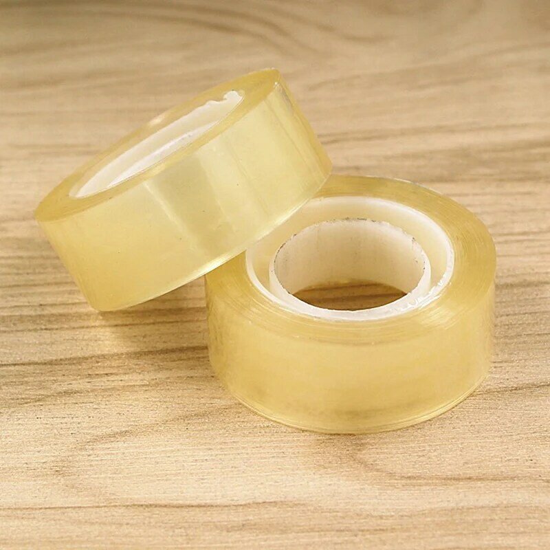 3PC 18mm Tape Office Supplies Student Stationery Paper Paste Box Environmentally Friendly High-viscosity Packaging Tool