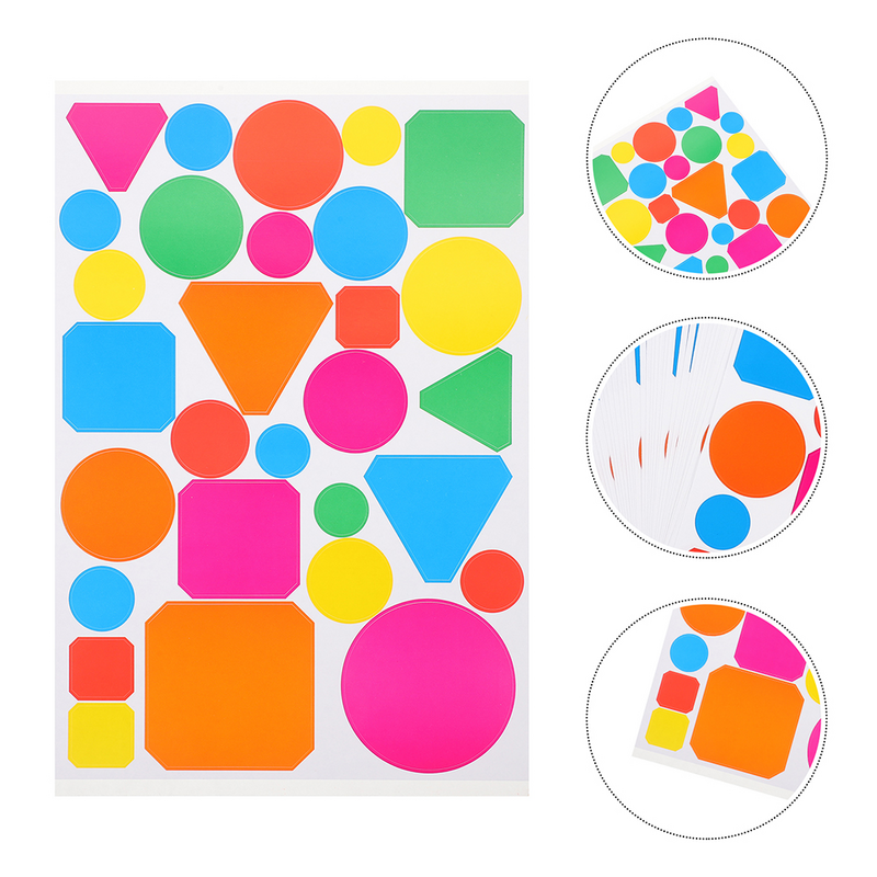 Pegatinas circulares de colores para niños, adhesivos multifunción para profesores de jardín de infantes, decoración escolar pequeña Irregular, 10 hojas