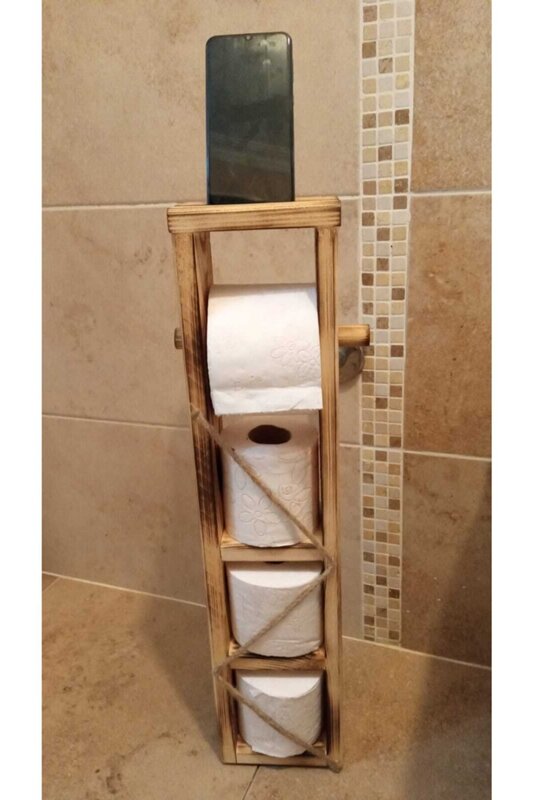 Soporte de papel higiénico, productos de madera para el hogar y el baño