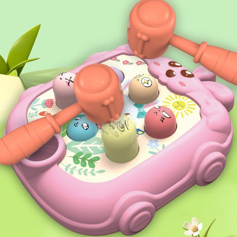 モンテッソーリ WhackAMole おもちゃ面白いハンマーおもちゃ微細運動スキルトレーニングテーブルゲーム赤ちゃんの手と目の調整おもちゃ P31B