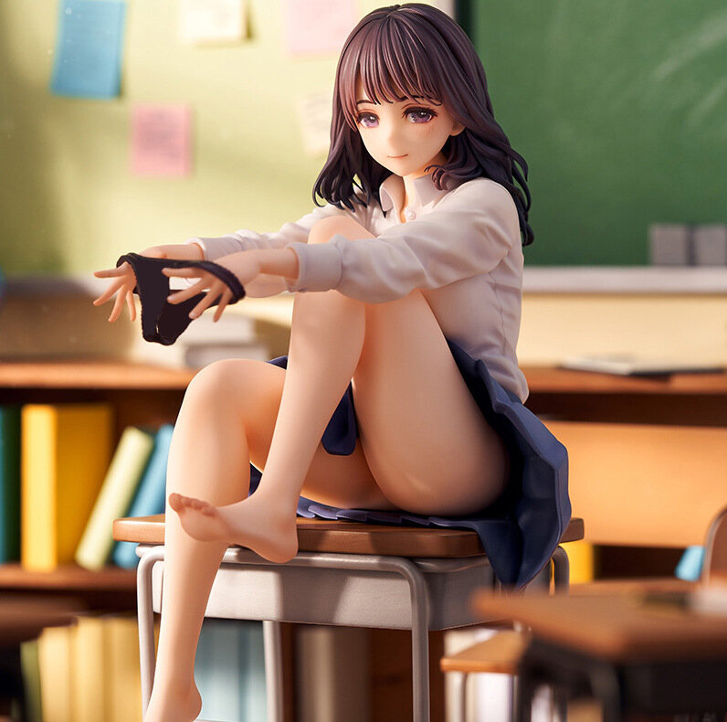 Poinfigurine Kaoru assise au bureau pour fille, sous-vêtements Hentai, jouets de collection sexy, beurre, cadeau de Noël, 22cm