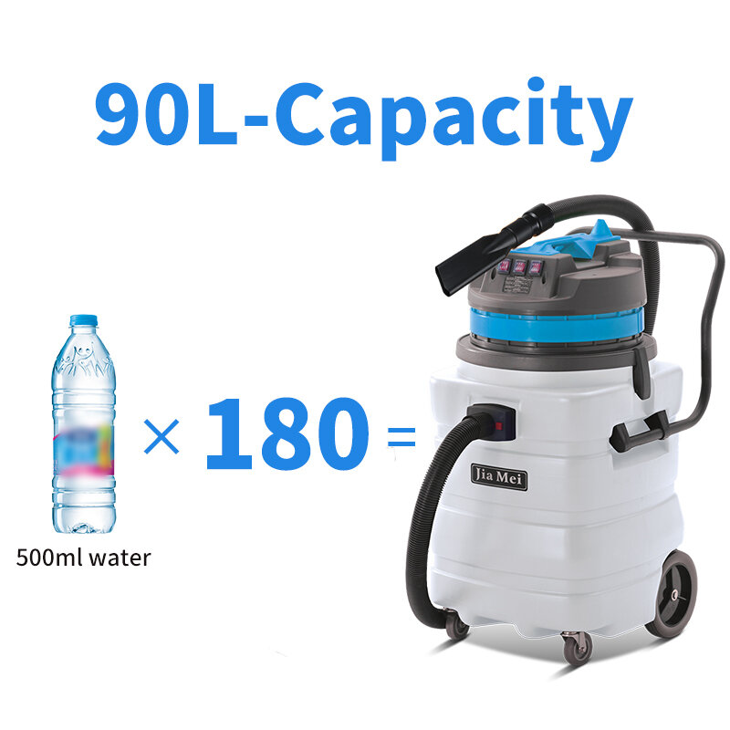 3000W 90L High Quality Handle Heavy Duty Wet and Dry Commercial Vacuum Canister Industrial Vacuum Cleaner auto vacuum cleaner