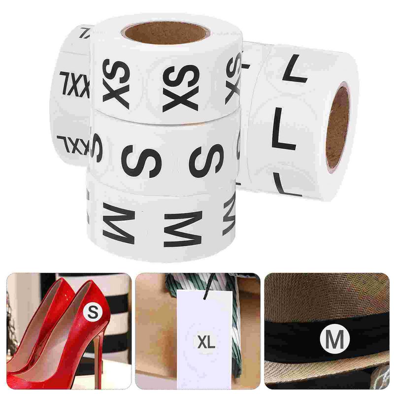 7 Rolls Size Sticker for Clothing Size Sticker Shirt Size Sticker Clothing Size Sticker