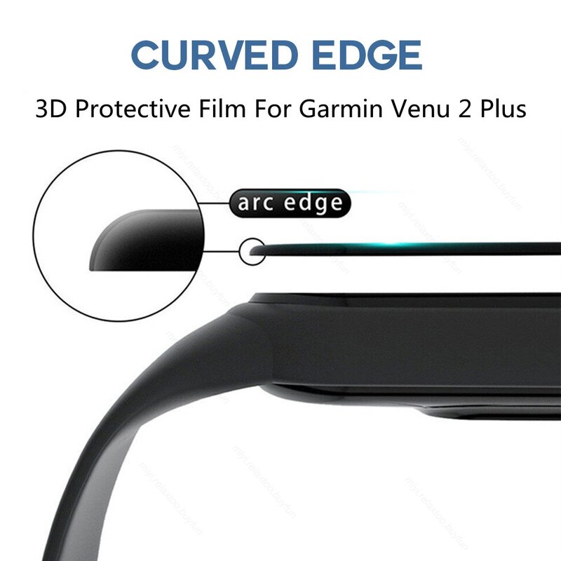 Verre de protection souple 9D pour Garmin, film de protection d'écran incurvé pour Venu2, Venu 2 Plus, 2 Plus, 2S, 1 à 3 pièces