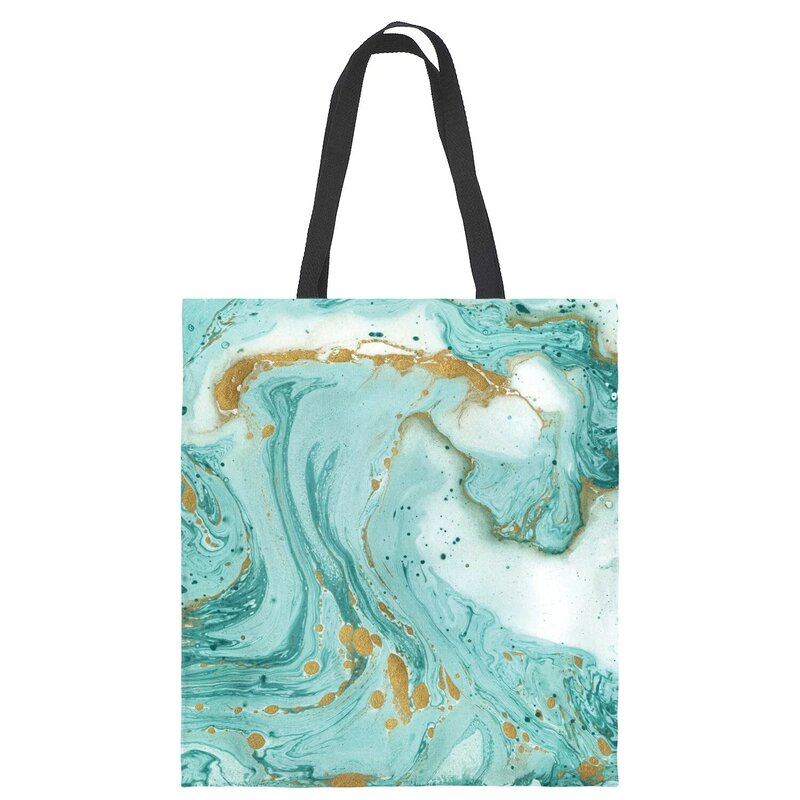 Marble Design Handbag Tote Bags For Women Fashion Handbag Large Capacity Shopping Totes Ladies Shopping Bag Can Be Personailzed