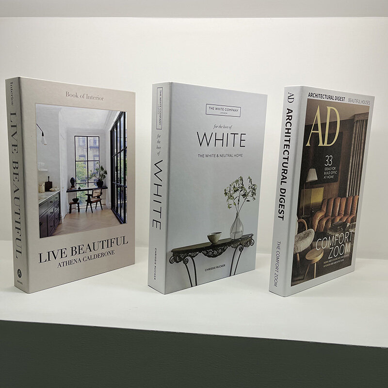 3 pz/set libri finti decorazione libri di simulazione decorazioni per la casa regali Fashional Luxury Home Decor ornamenti studio Soft Book Box Model