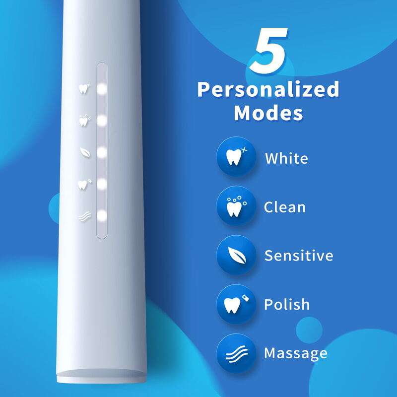 Seago Water Flosser Teeth Cleaner with 5 Nozzles Portable Dental Water Jet & Sonic Electric Toothbrush Brush with 8pc Heads