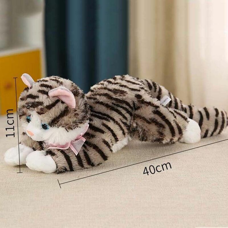 부드러운 진정 장난감 홈 장식 소파 쿠션 수면 장난감, 고양이 인형 장난감 시뮬레이션 고양이 봉제 인형 봉제 베개