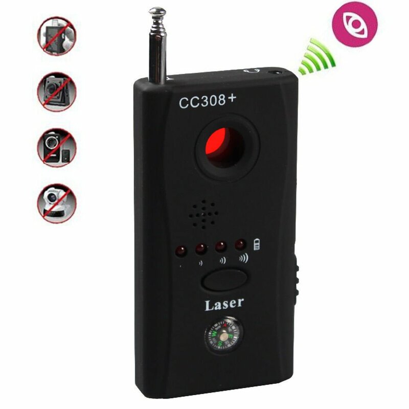 Многофункциональный беспроводной детектор сигнала CC308 + для объектива камеры обнаружения радиосигнала волны Полнодиапазонный WiFi RF GSM устройство обнаружения