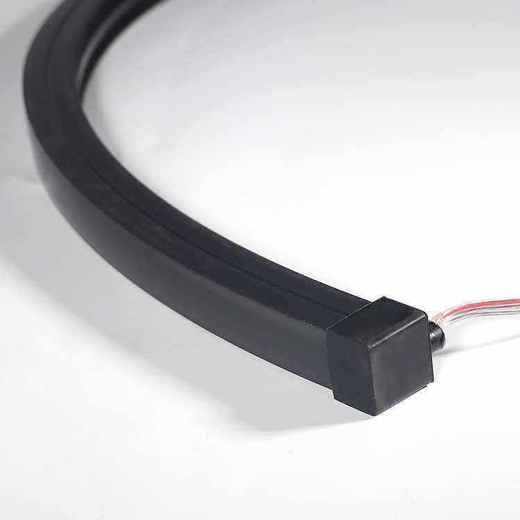 12v 24v kabel kustom fleksibel tahan air hitam silikon Led Rgb tali Strip lampu Neon