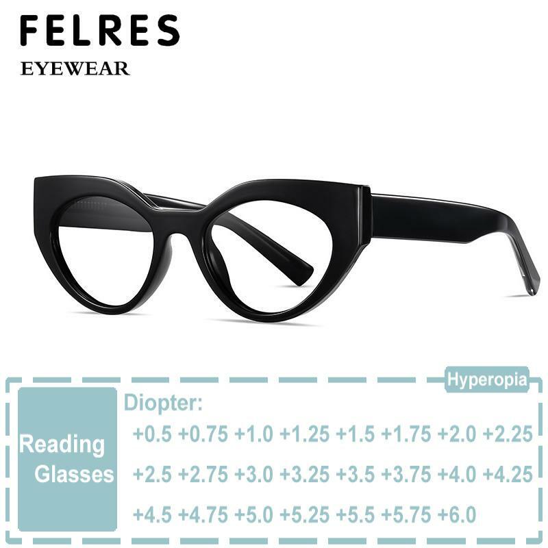 Модные ретро очки для чтения «кошачий глаз», женские очки с защитой от синего света, компьютерные очки, очки для коррекции дальнозоркости, Оптическая лупа