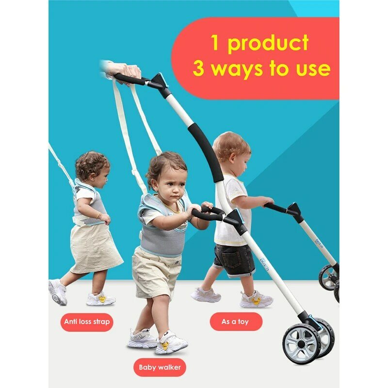 Портативные Детские тренировочные ходунки детские ходунки с ремешком для обучения малышам ходунки
