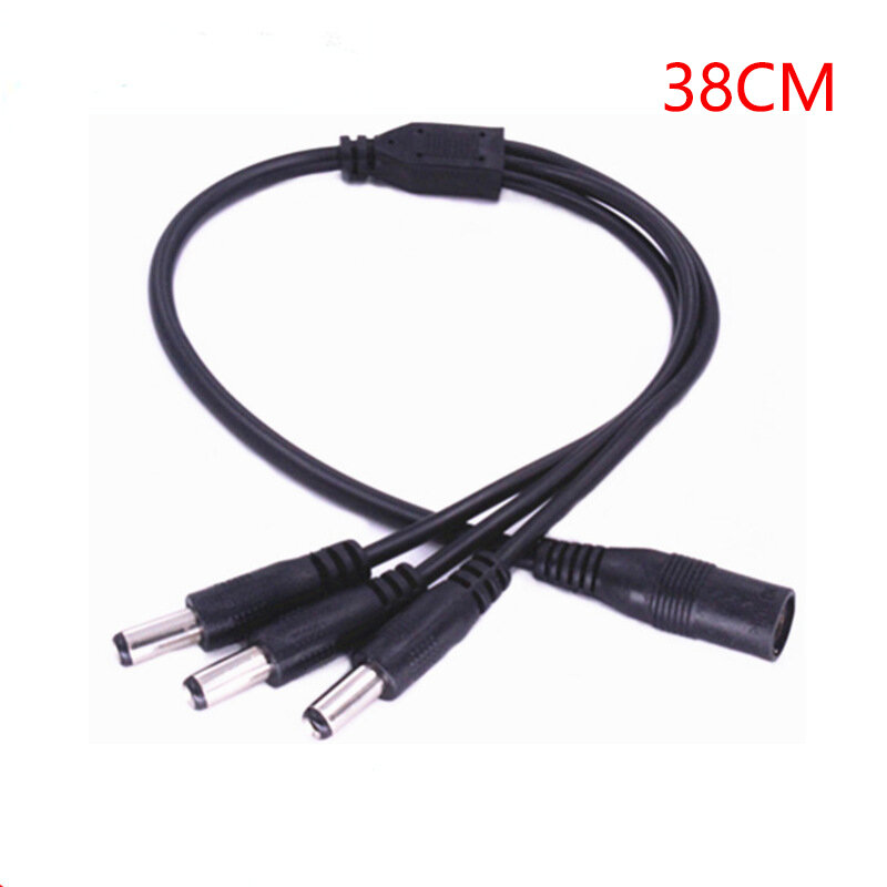 Split Power Splitter Cable para CCTV, Segurança DVR, DC 1 a 3, 5.5x2.1mm