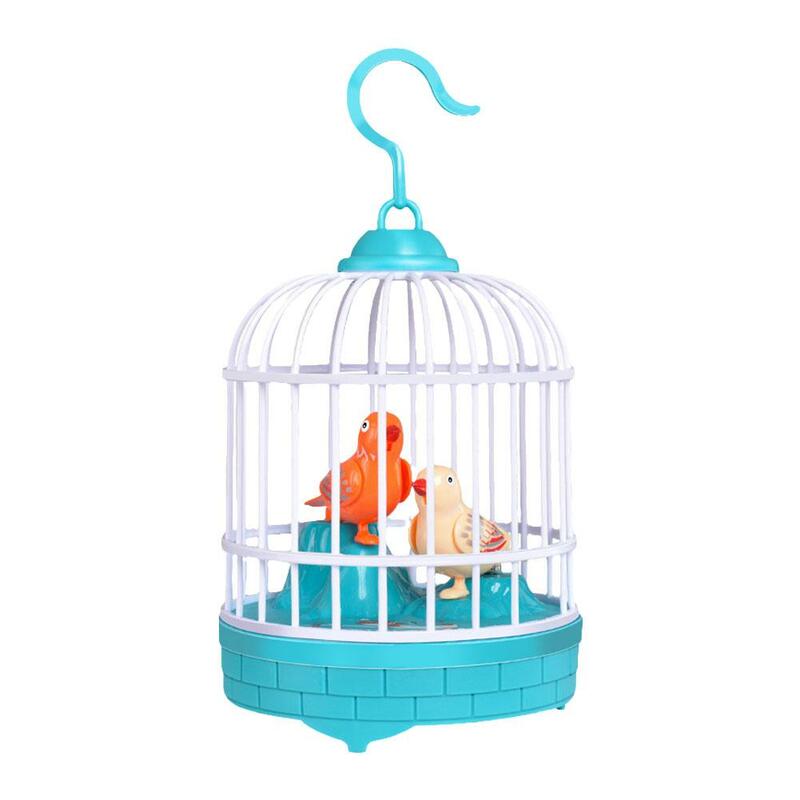 Children's Bird Cage Toys Electric Talking Birds Move Sing Luminous Puzzle Musical Performance Accompany Plastic Toy