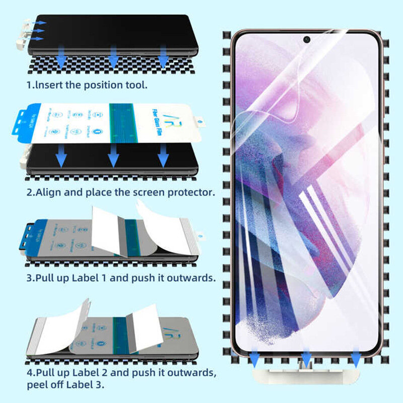 3PCS AR Anti Reflection Film Pet For Samsung 갤럭시 s24 울트라 S24 Full Screen Protective Film For Samsung S24 Plus Glass
