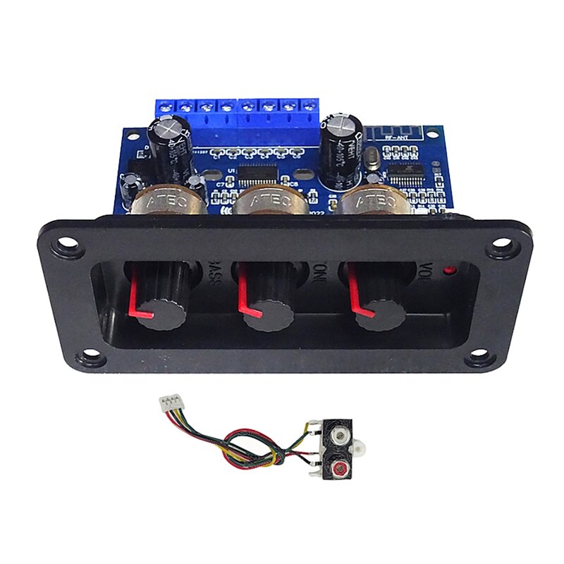 2.1 Channel Digital Power Amplifier Board+AUX Audio Cable 2x25W+50W BT5.0 Subwoofer Class D Amplifier Board DC12-20V
