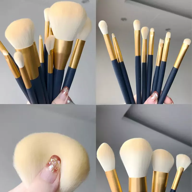9-12pcs Make Up Brushes Set for Women Loose Powder Blusher Blending Cosmetic Beauty Eyes Shadow Foundation Make Up Beauty Tool