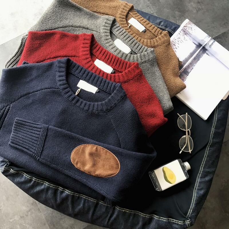 Pull tricoté Harajuku Vintage pour homme, vêtement de rue, surdimensionné, avec Patchwork, garde au chaud, coupe cintrée, style décontracté, 4VL, printemps