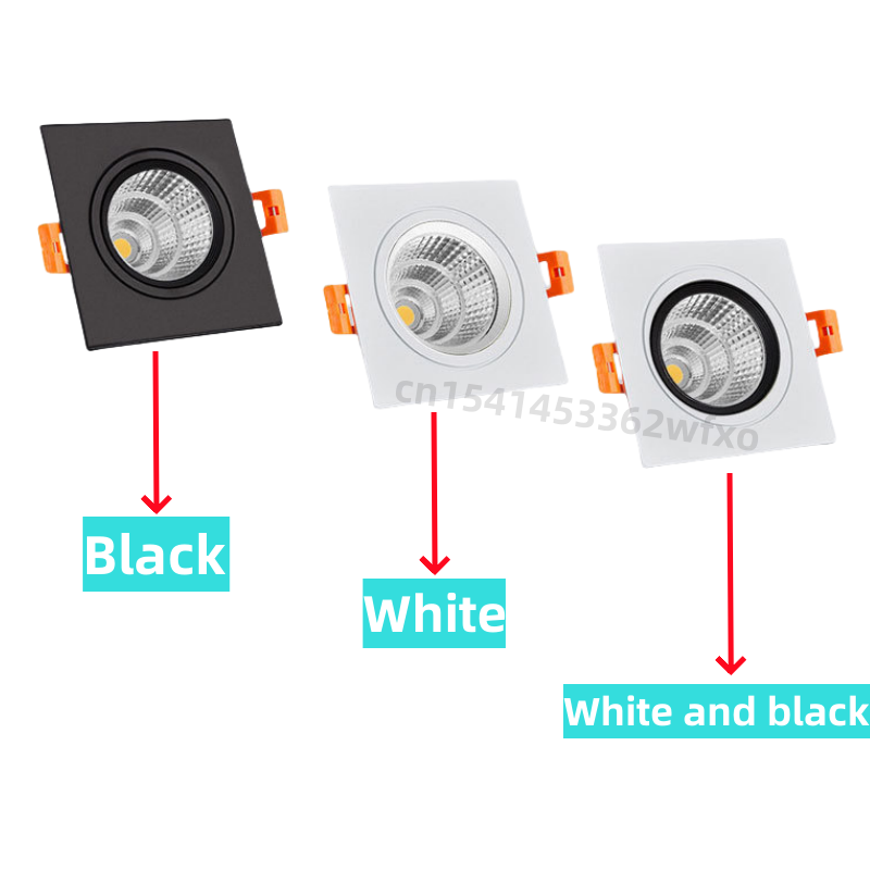 調光可能なcob LEDダウンライト,埋め込み式LEDライト,屋内照明,商業用照明,リビングルームとキッチン,AC110V-220V