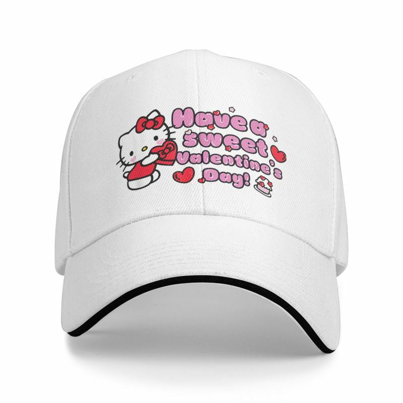 قبعة بيسبول مخصصة للرجال والنساء ، قبعة أبي قابلة للتعديل ، رائعة مرحبا كيتي القط ، عيد الحب الحلو ، قبعة أبي الهيب هوب