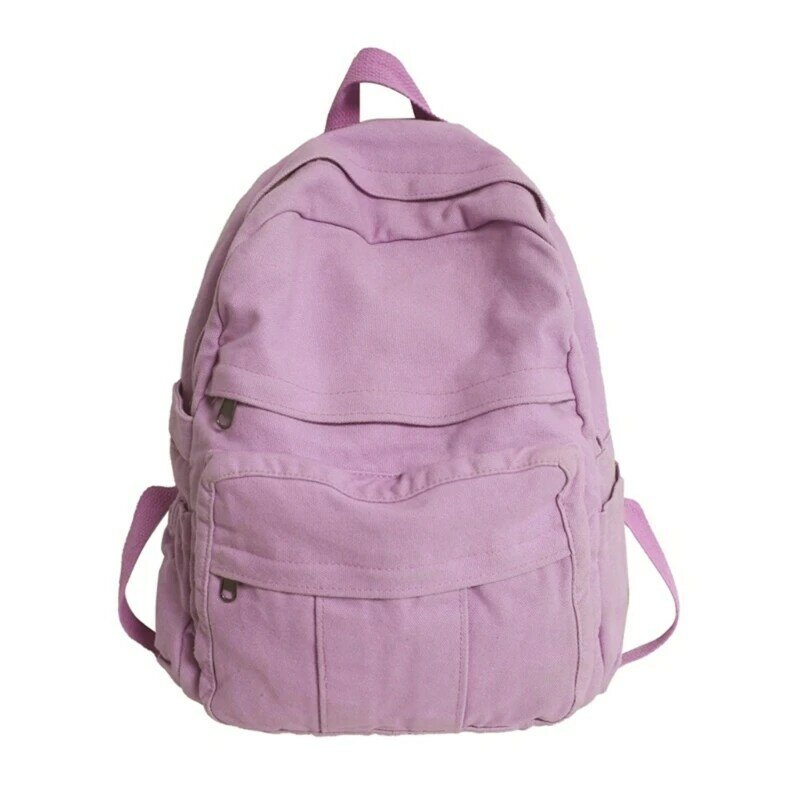 Duży plecak szkolny płócienny tornister plecak na laptopa dla kobiet mężczyzn 066F