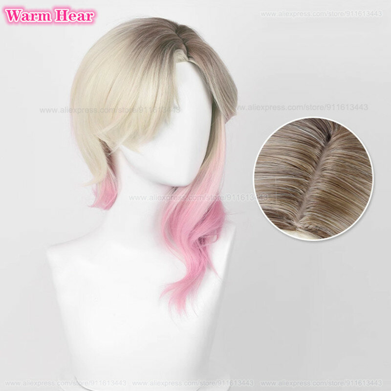 2 Styles Gwen Stacy Cosplay Wig Cosplay Women 35cm/45cm Gradient Gwen Cosplay Wig Heat Resistant Synthetic Party Wigs + Wig Cap