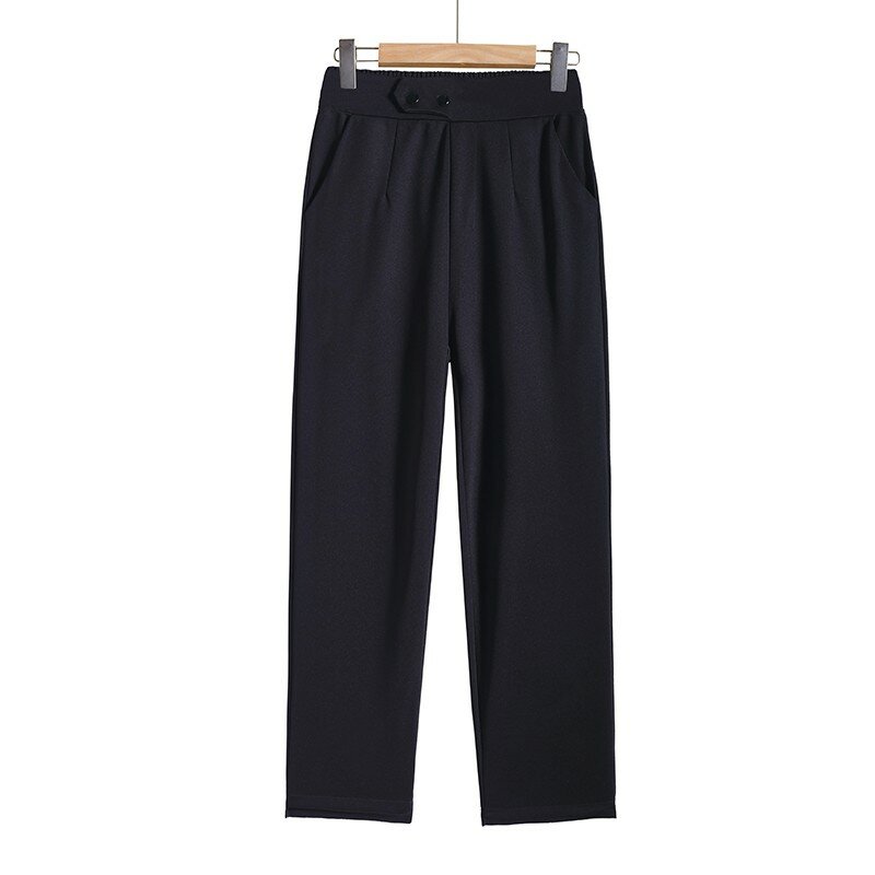 Spring Summer Thin Solid High Waist Straight  Pants Casual Women Trousers Female Ankle Pant Fashion Women Clothes