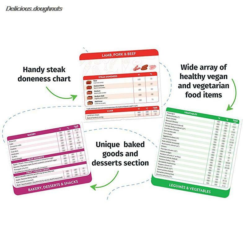 Luft fritte use Kochbuch Kalender magnetisches Spickzettel Lebensmittel Pro Rezepte Kochplan schnelle Referenz anleitung Küchen zubehör