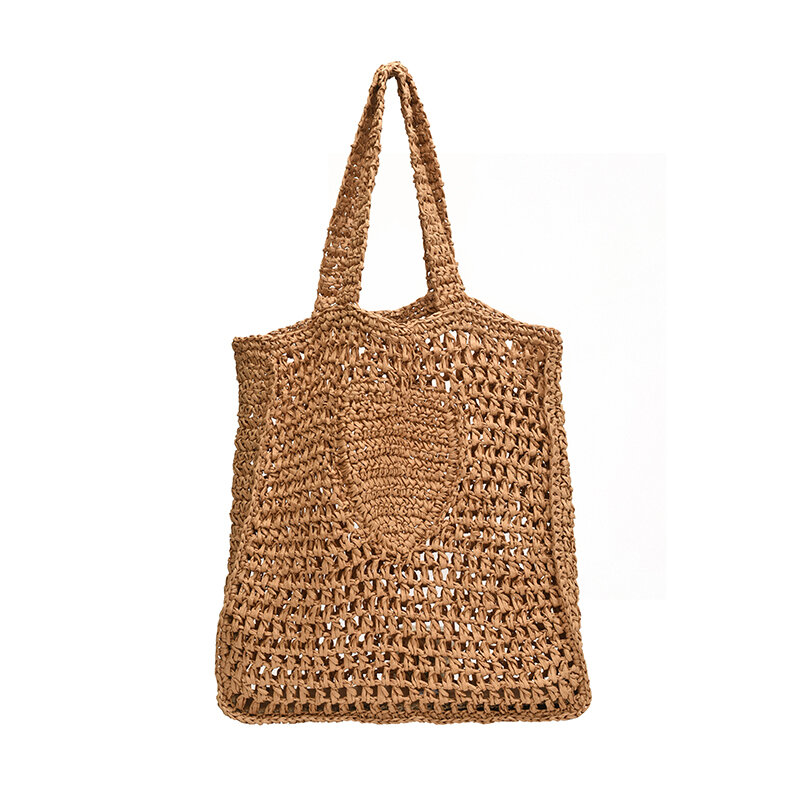 Соломенные сумки с вырезами для женщин, пляжные сумочки ручной работы, модные плетеные корейские дорожные сумки на ремне, лето 2024
